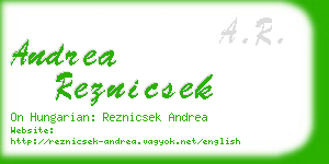 andrea reznicsek business card